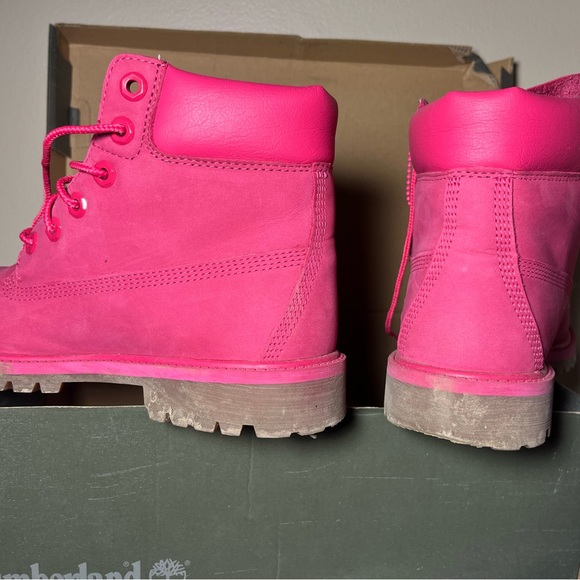 Timberland Women's Hot Pink Lace-Up Boots - Picture 3 of 6